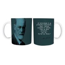 Caneca Filosofia Freud 7 Filósofo de Plástico Rígido