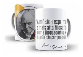 Caneca Filosofia Schopenhauer A Música Exprime A Mais Alta Filosofia Numa Linguagem Que A Razão Não Compreende