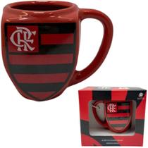 Caneca Flamengo Escudo Formato 3D Porcelana 270 ml Oficial