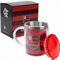 Caneca Flamengo Faixa Térmica Com Tampa 450ml QH002F5B