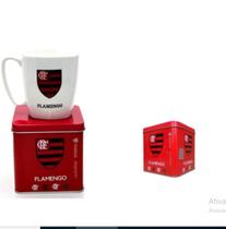 Caneca flamengo porcelana + lata 370ml
