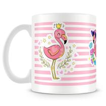 Caneca Flamingo Personalizada de Porcelana com Estampa Divertida