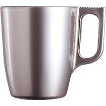 Caneca Flashy Luminarc 9x8x8cm Vidro Temperado Prata 250ml Utensílio de Mesa para Servir e Jantar