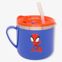Caneca Flip Infantil Homem Aranha Marvel