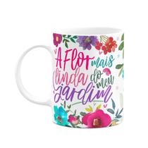 Caneca Floral Mães - A flor mais linda do meu jardim