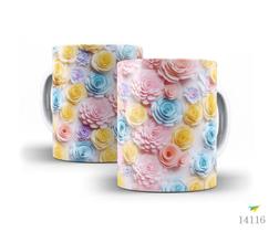 Caneca flores 3D 01 Caneca flores 3D 01