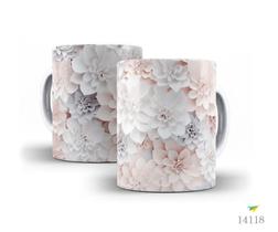 Caneca flores 3D 03