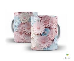 Caneca flores 3D 04