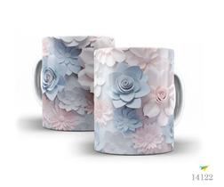 Caneca flores 3D 07 Caneca flores 3D 07