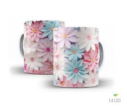 Caneca flores 3D 08 Caneca flores 3D 08