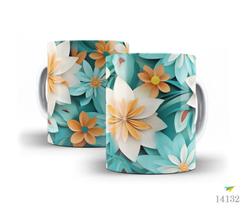 Caneca flores 3D 17