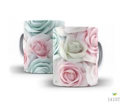 Caneca flores 3D 22 - LiveSub