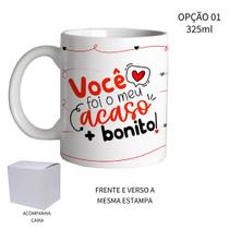 Caneca Flork 325ml Dia Dos Namorados Você Foi O Meu Acaso - LARANJA E MIMOS