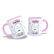 Caneca Flork A Vida É Curta Presente Porcelana 325Ml