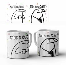 Caneca Flork Cadê o Café Não tem Café de Porcelana Caneca Flork Cadê o Café Não tem Café de Porcelana