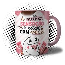 Caneca Flork Chocolate A Melhor Sensação é Estar Com Você - Presente para Namorada