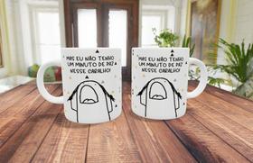 Caneca flork debochado - eu não tenho um minuto de paz Caneca flork debochado - eu não tenho um minuto de paz