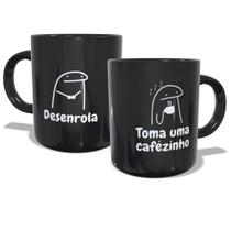 Caneca Flork Desenrola Bate Toma um Cafézinho