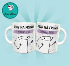 caneca flork deus na frente nubank atrás