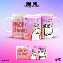 Caneca flork dia dos professores professora de inglês