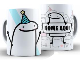 Caneca Flork Divertida Porcelana Xícara 325ml + Caixa Presente