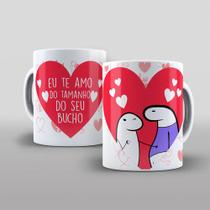 Caneca Flork Engraçada Frase Te Amo Do Tamnho Do Seu Bucho