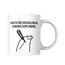 Caneca Flork Eu Gosto De Resolver Com Calma Caneca Engraçada Caneca Flork Eu Gosto De Resolver Com Calma Caneca Engraçada