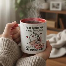 Caneca Flork Fiz As Contas Xícara Casal Humor Personalizada Porcelana Presente Caneca Flork Fiz As Contas Xícara Casal Humor Personalizada Porcelana Presente