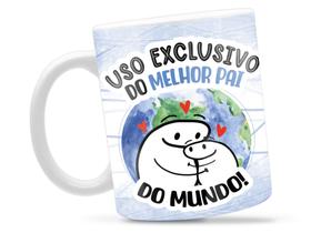 Caneca Flork Melhor Pai Divertida Porcelana Xícara 325ml + Caixa Presente