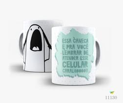 caneca Flork meme "atender celular"