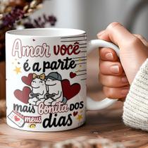 Caneca Flork Namorados Amar Você é a Parte Mais Bonita dos Meus Dias