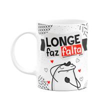 Caneca Flork Namorados - Longe faz falta, perto faz raiva!