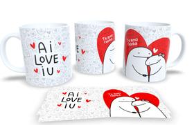 Caneca Flork Namorados Presente Criativo e Engraçado