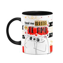 Caneca Flork Namorados - Você me irrita, mas te amo - B-black
