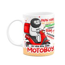 Caneca Flork Natal - Motoboy noel da vida real