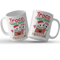 Caneca flork natal troco gente chata por chocotone