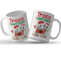 Caneca flork natal troco gente chata por panetone