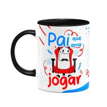 Caneca Flork Pais - Que ama jogar vídeo game - B-black Caneca Flork Pais - Que ama jogar vídeo game - B-black