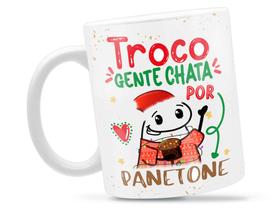 Caneca Flork Panetone Divertida Porcelana Xícara 325ml + Caixa Presente Caneca Flork Panetone Divertida Porcelana Xícara 325ml + Caixa Presente