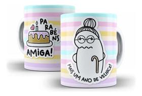 Caneca Flork Parabéns Amiga Presente Meme Divertido 12868