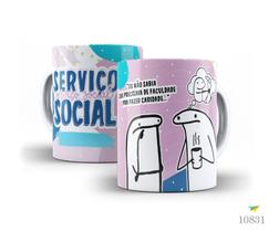 Caneca Flork profissões - serviço social Caneca Flork profissões - serviço social