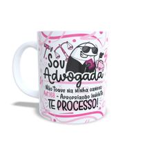 Caneca Flork Profissões - Sou advogada