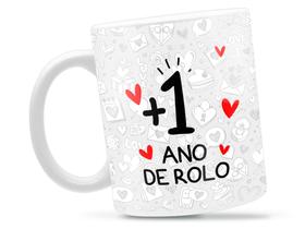 Caneca Flork Rolo Divertida Porcelana Xícara 325ml + Caixa Presente