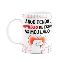 Caneca Florkito Namorados - O privilégio de tá ao meu lado Caneca Florkito Namorados - O privilégio de tá ao meu lado