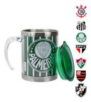 Caneca Fluminense Oficial Térmica Inox Com Tampa Time 450ml