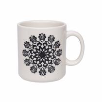 Caneca Folk Oxford Preto Cerâmica 270ml