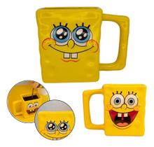 Caneca Formato 3d 450ml Bob Esponja Calça Quadrada