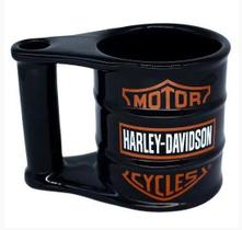 Caneca Formato 3D Tambor Harley-Davidson Preta