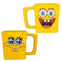 Caneca Formato Bob Esponja 3D 450ml Oficial Nickelodeon - Zona Criativa