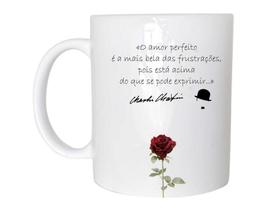 Caneca Frases Charlie Chaplin 2 Cerâmica 325Ml